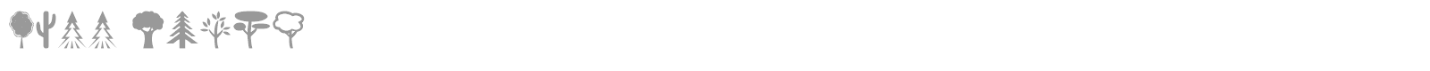 Tree Icons font preview